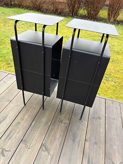 sängbord 2st svarta höga sängbord bord förvaring hylla