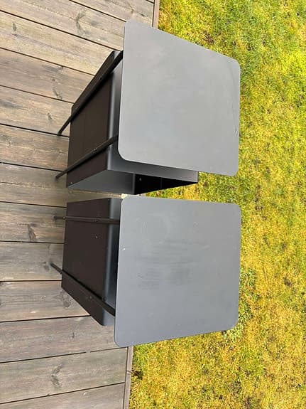 sängbord 2st svarta höga sängbord bord förvaring hylla