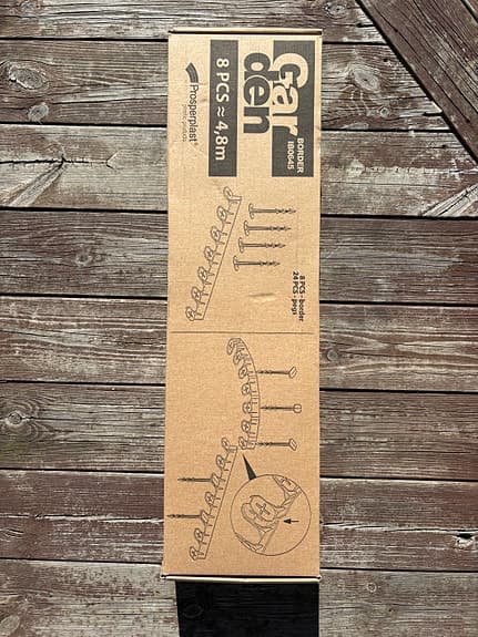 Garden Edge gräskantstöd plast 4,8 m svart