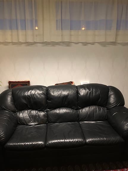 Läder soffgrupp 3+2+1