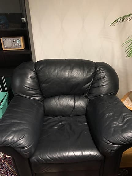 Läder soffgrupp 3+2+1