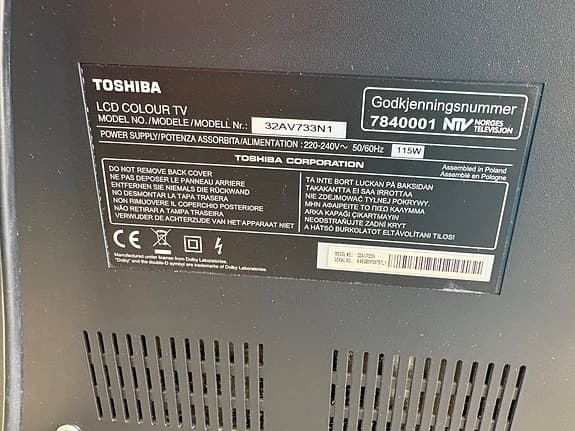 “32” Toshiba TV, fungerar bra, 2 HDMI.