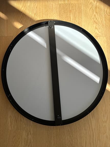 MIO rund spegel med svart ram - 80cmq