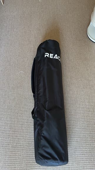 React uppblåsbar träningsmatta med pump och väska