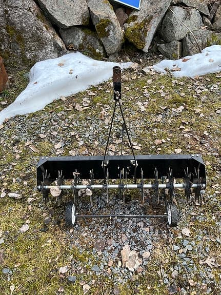 Agri-Fab Speedepart mossrivare för åkgräsklippare svart metall
