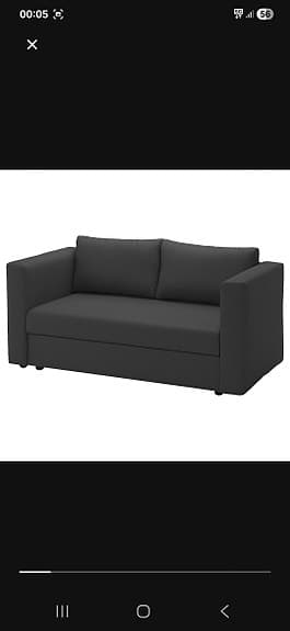 bäddsoffa från ikea i grå/blå