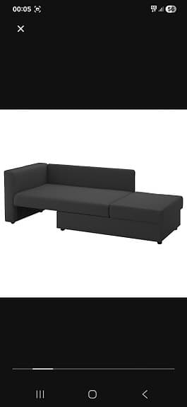 bäddsoffa från ikea i grå/blå