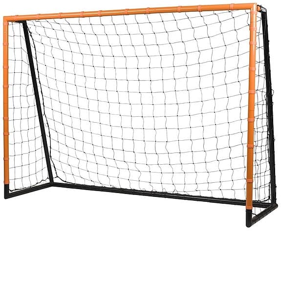 Fotbollsmål med nät svart/orange