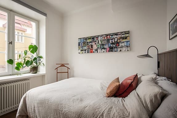 Tavla med badhytter från Falsterbonäsets badstränder