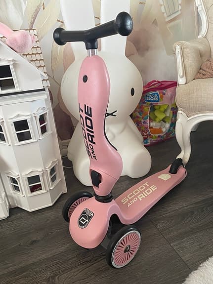 Scoot and Ride Highwaykick 3-hjulig sparkcykel rosa