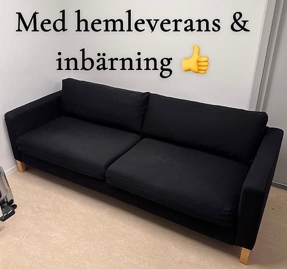 Karlstad Bäddsoffa 3 sits med Hemleverans