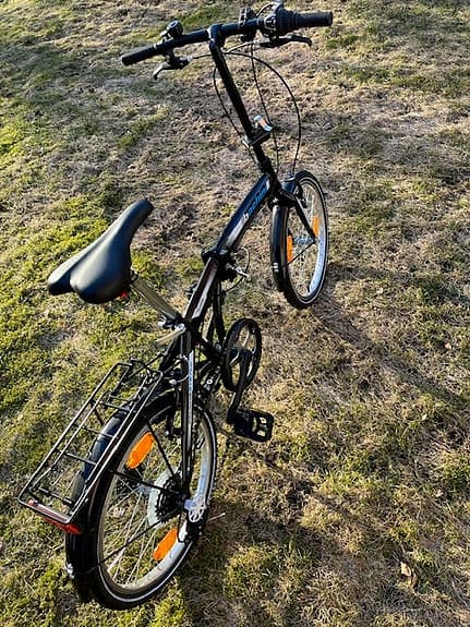 Hopfällbar stadscykel 20" unisex svart