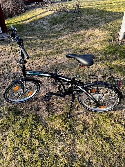 Hopfällbar stadscykel 20" unisex svart