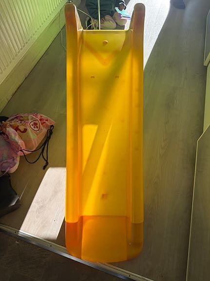 Barnrutschkana plast gul grön