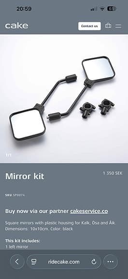 Cake ösa vänster spegel