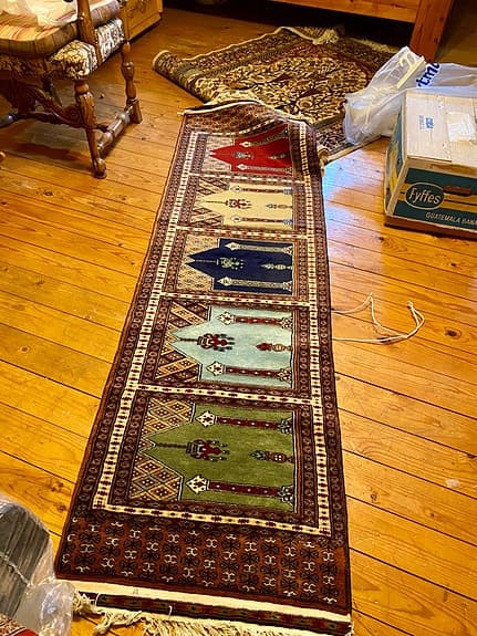 Handknuten orientalisk gångmatta 204 x 63 cm – äkta & dekorativ