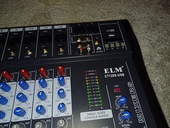 Grym mixer 12 kanaler ELM CT120S-USB.