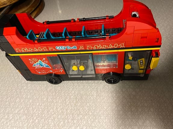 LEGO City buss röd