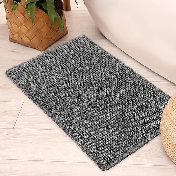 Badrumsmatta grå 43x61 cm