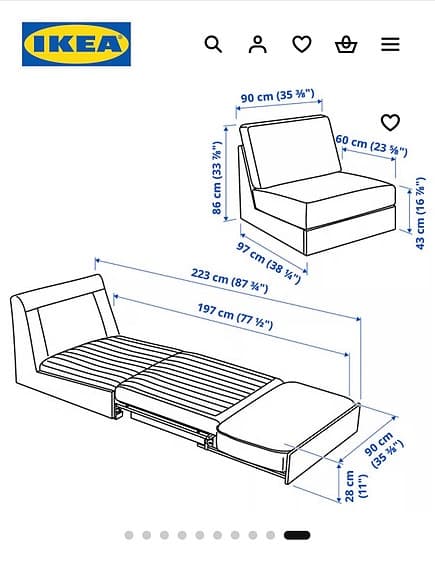 KIVIK ”1-sits bäddsoffa” fåtölj