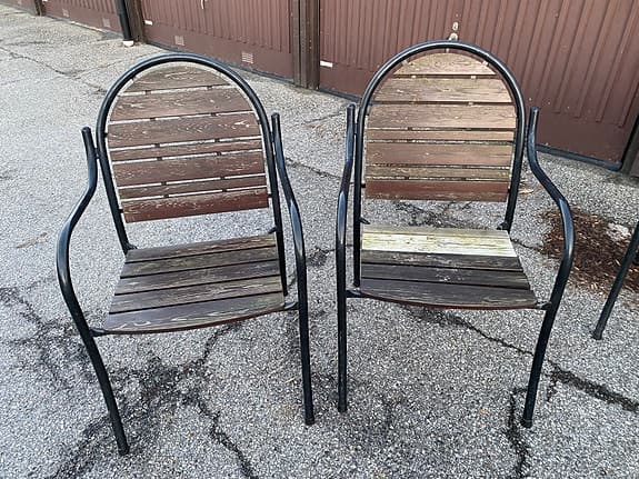 4 stapelbara trädgårdsstolar – KWA, Trädgårdsmöbler