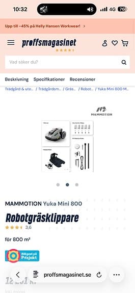 Mammotion Yuka Mini 800 Robotgräsklippare