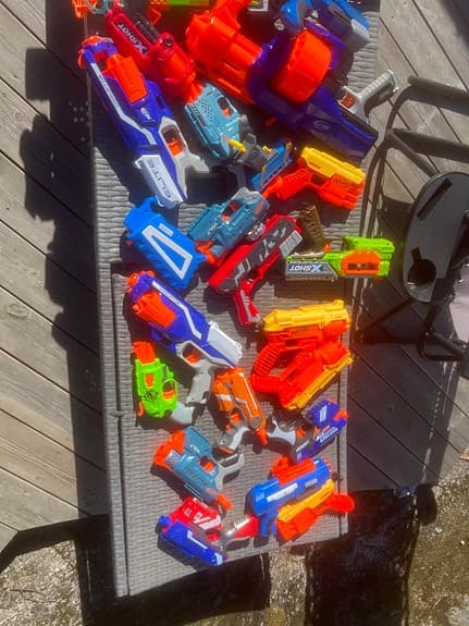 Nerf leksaksvapen blandade modeller färgglada