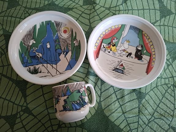 Mumin barnservis retro vintage från 2001-2003