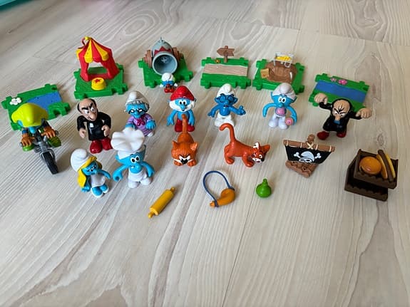 Smurfar lekset från Peyo 2009-2013 plastfigurer