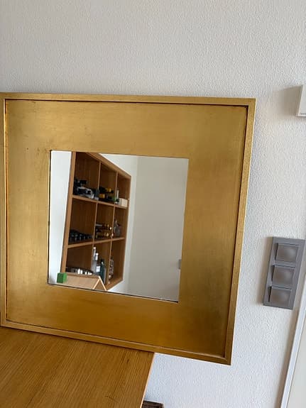 &Tradition spegel fyrkantig guld