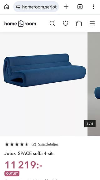 Ny futuristisk soffa blå