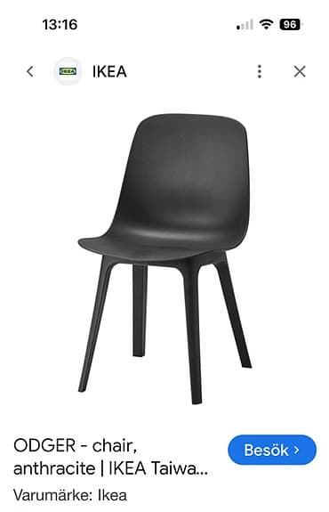 4 st stolar ODGER från IKEA