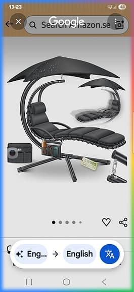 Garden swing lounger