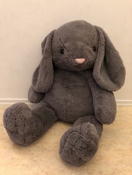 85cm Grå Kanin gosedjur Teddykompaniet