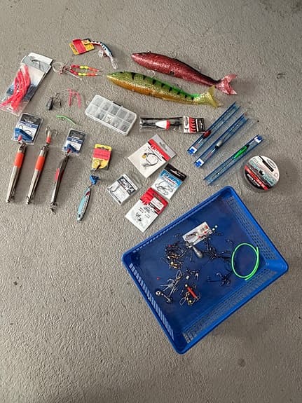 Blandade fiskegrejer