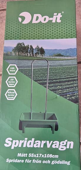 Spridarvagn 12 l 45 cm grön