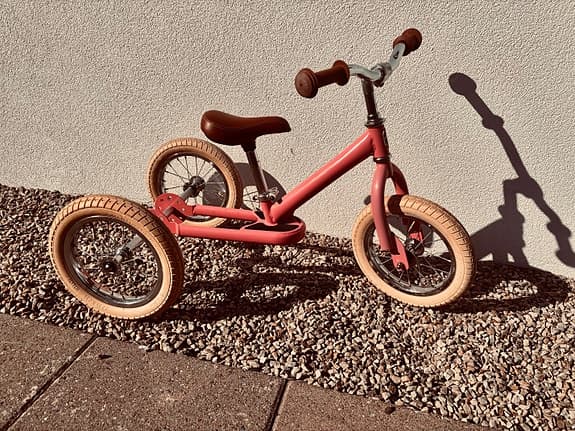 TryBike -balanscykel med två eller trehjulig