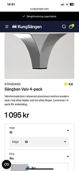 Sängben 8 st från Kungsängen