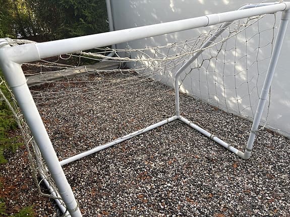 Fotbollsmål plast vit 150 x 120