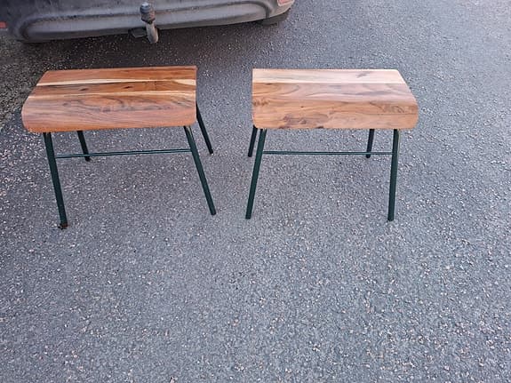 Zara Home pall trä metall brun grön