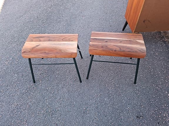 Zara Home pall trä metall brun grön