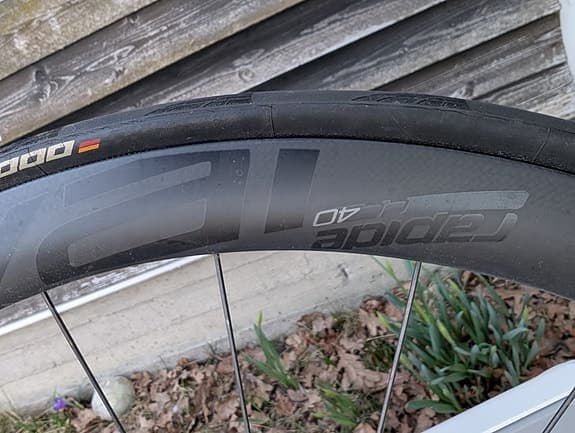 Hjulset i kolfiber, Roval 40 mm