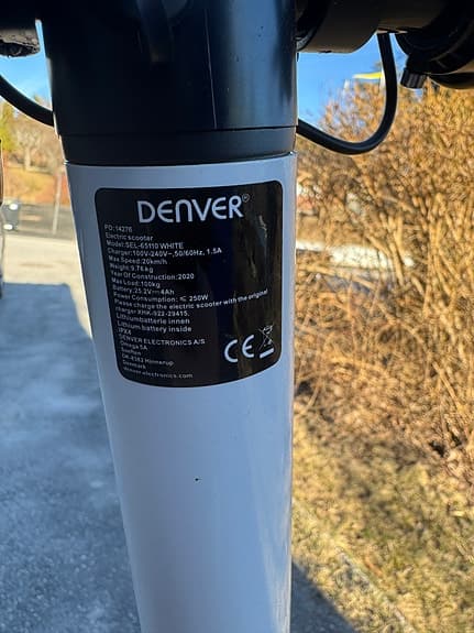 Denver el-scooter vit