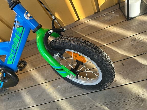 Barncykel 12" blå/grön