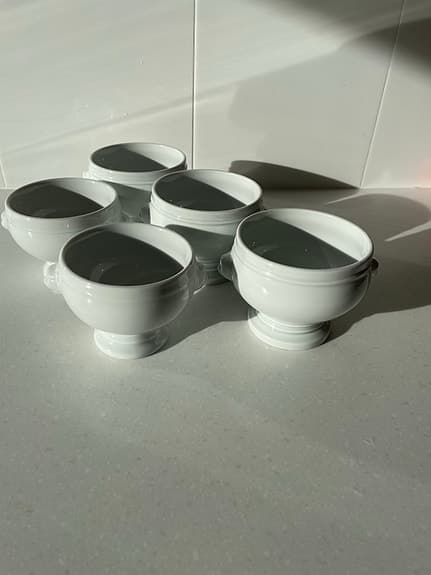 Pillivuyt soppskålar vita porslin
