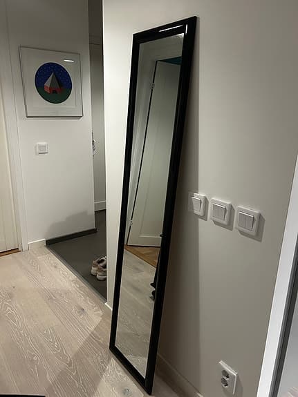 Mio Siluett Smal spegel 30x160,5 cm svart