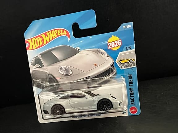 Hot Wheels Porsche 911 Carrera T leksaksbil grå