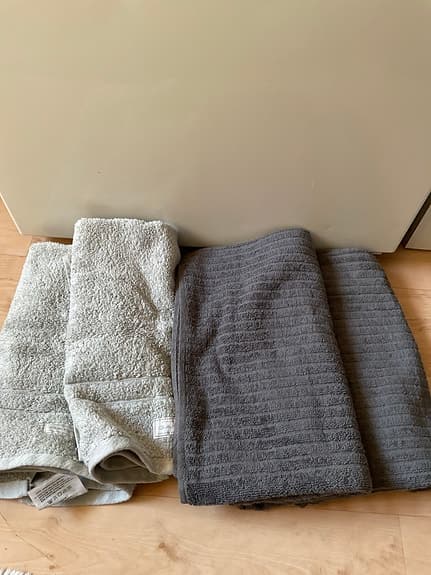 Handdukar i olika storlekar