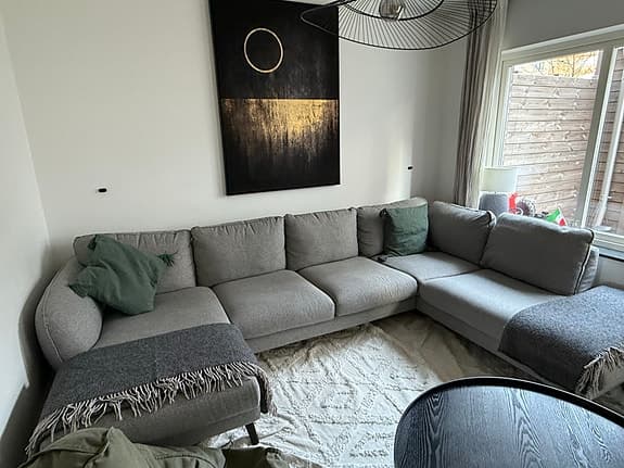 Mio Madison hörnsoffa – grå, stor & exklusiv