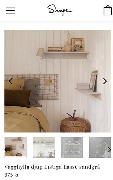 Vägghylla beige/sand